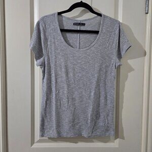 Abercrombie & Fitch Ribbed Grey T-Shirt